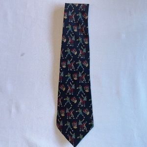 Silk football themed tie